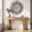 63'' Long Rectangular Console Table, Style, Open Storage, With Native Wood Grain Design, Grain, Storage