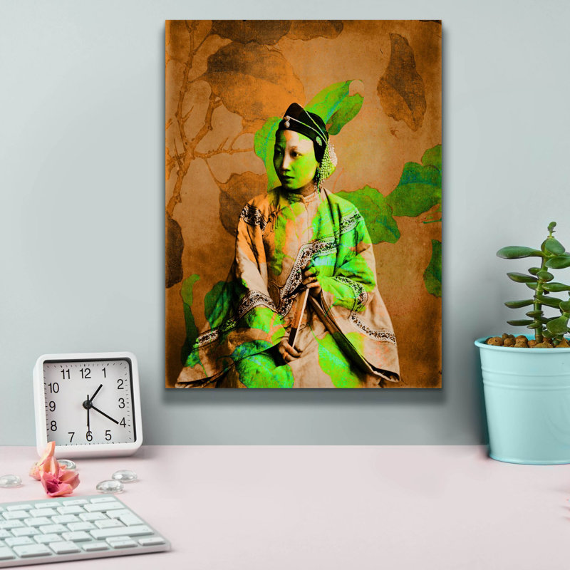 "Leafy histoire" par Elena Ray, art mural sur toile, 26 po x 30 po, H 16 po x l 12 po x P 0,75 po