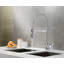 Robinet de cuisine / bar à poignée simple à grande arche avec douchette rétractable à 2 fonctions Euro - Chrome poli Euro Collection-36866003
