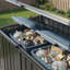 5' W X 3' D Galvanized Steel Horizontal Garbage Shed With Floor Kit-1783475695