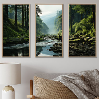 Ensemble de salon Mystic Wilderness Pine Forest In Canada V - Forest Wall Art