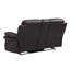 Causeuse inclinable en cuir avec dossier en fibre