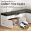 L-Shaped Corner Shoe Bench With Large Capacity Storage & Optional Cushions in Multiple Colours-513846829