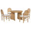 Table de salle à manger extensible 5 pièces avec chaise-223974918-223974917