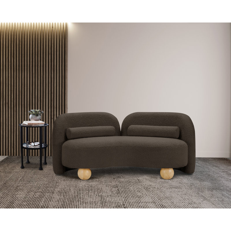 Causeuse Daphne, Tissu chenille brun