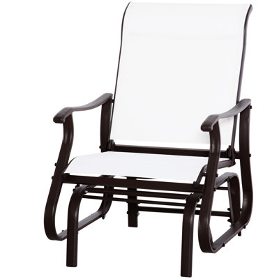 Fauteuil oscillant d'extérieur, balançoires pour patio extérieur avec structure en acier et tissu en filet pour la cour, le jardin et le porche