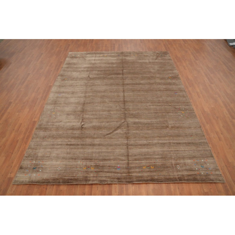 Tapis oriental fait à la main de style Gabbeh 9 x 12