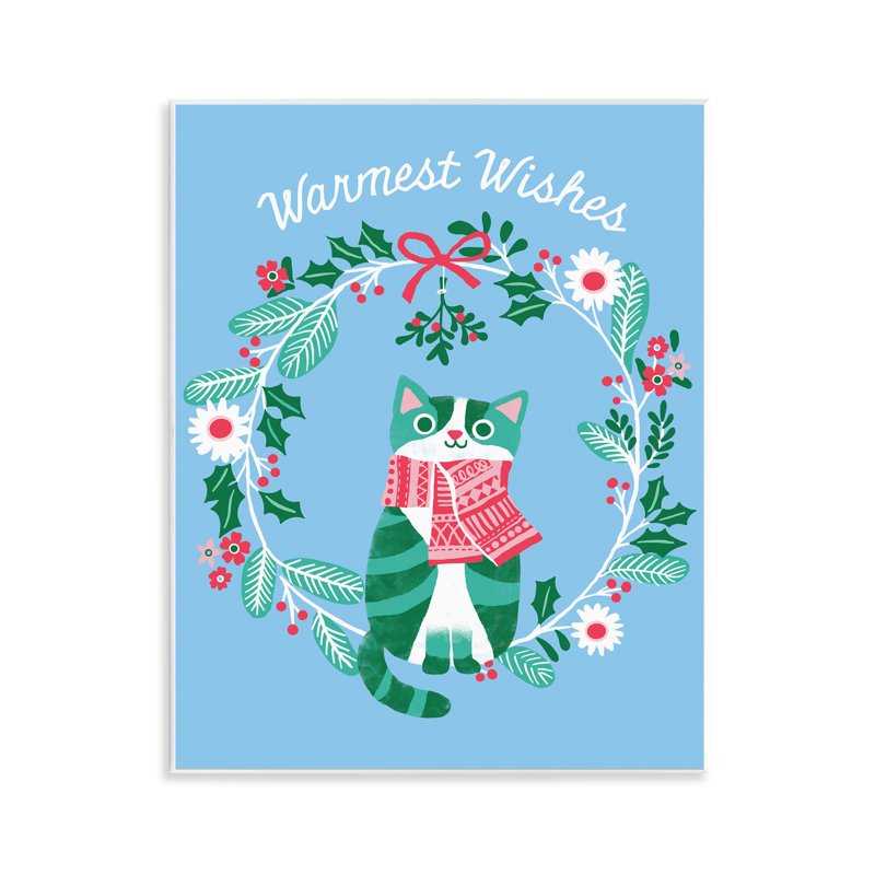 «Warmest Wishes Seasonal Cat», art mural par Riley Hutchens