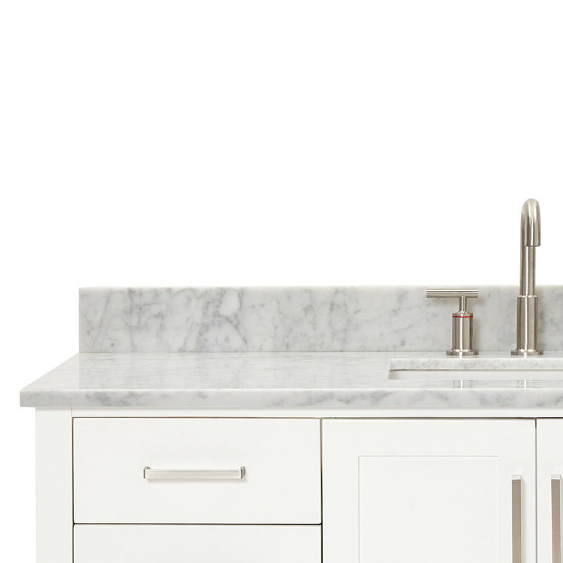 Magnolia Bath Vanity Rectangular Basin S061SCW2R, Rectangular, White, 55"