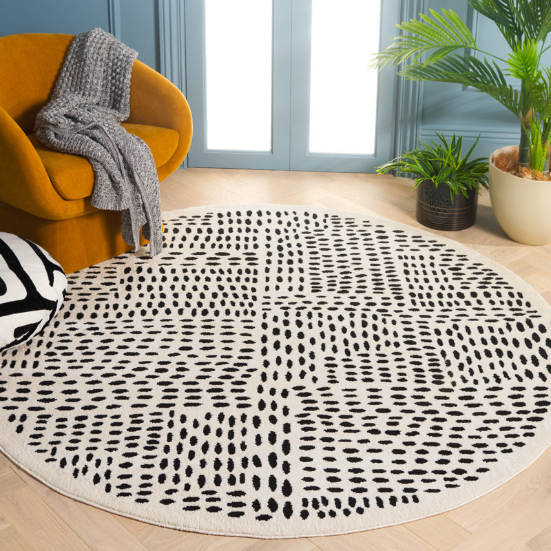 Langlais Performance Abstract Rug, Round 6'7"