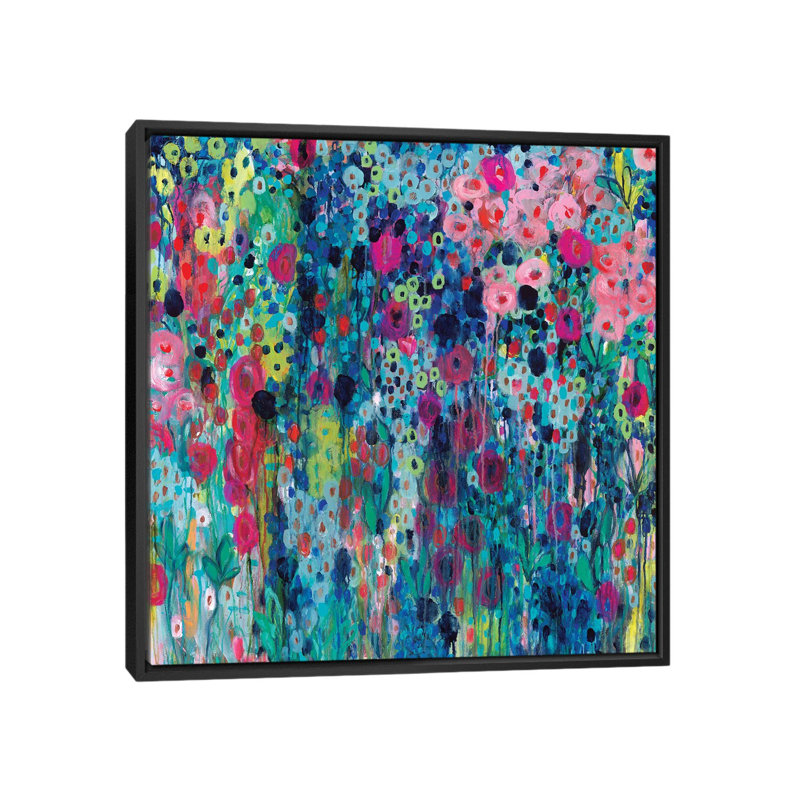 «Painted Strings», impression sur toile, H 37 po x l 37 po x P 1,5 po, Toile avec cadre noir, Pas de tapis