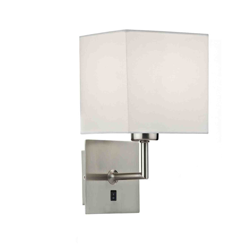 Laylah Armed Sconce, Satin Chrome