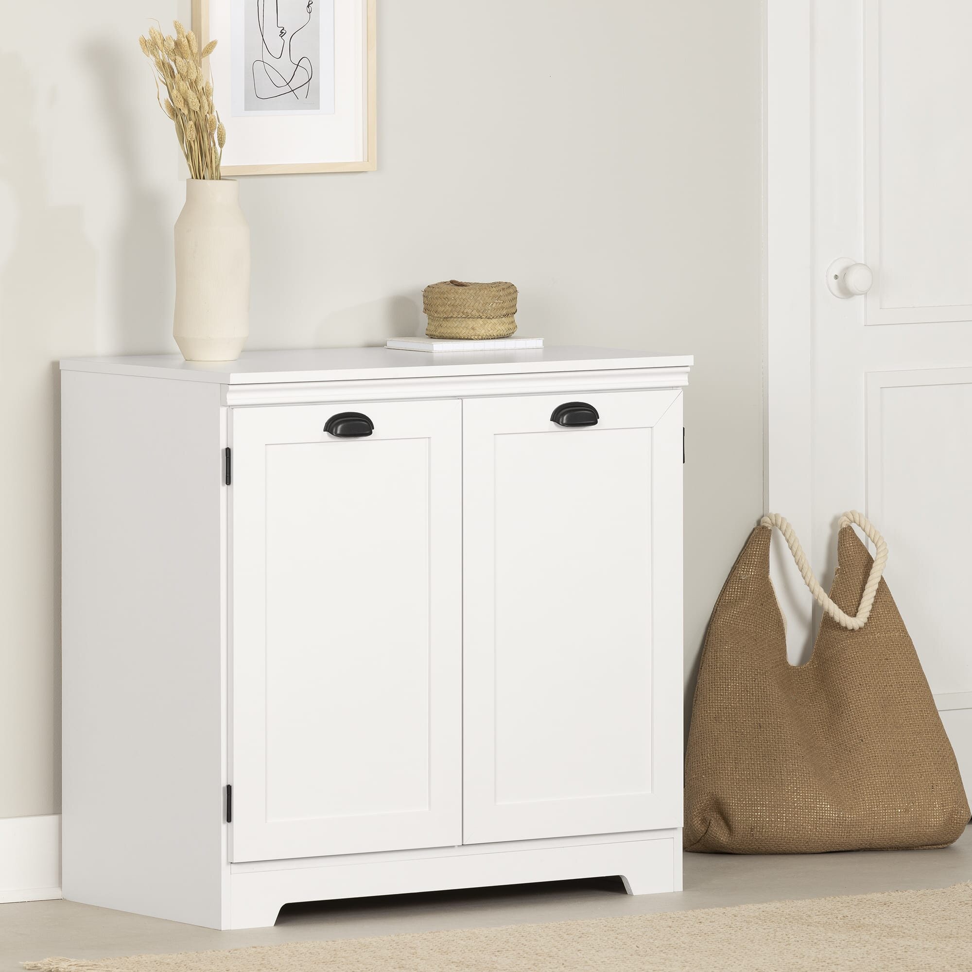 Lark Manor Ailynn - Drawer 2 - Door Accent Cabinet, White/Black & Reviews