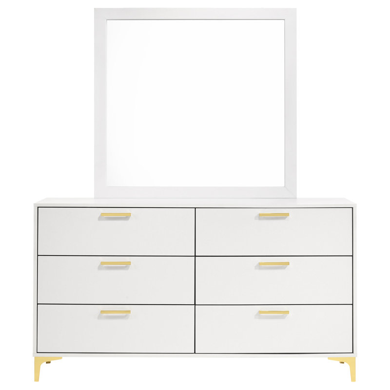 Commode 6 tiroirs avec miroir James White