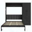 Lit escamotable avec armoire de rangement et tiroirs, tête de lit tapissier Murphy-1596992414