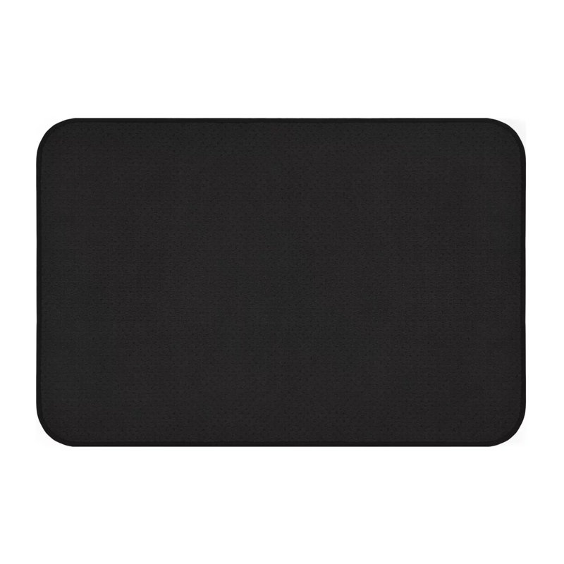 Skid-Resistant Carpet Indoor Area Rug Floor Mat - Black - Many Other Sizes To Choose From, Rectangle 2' x 3'