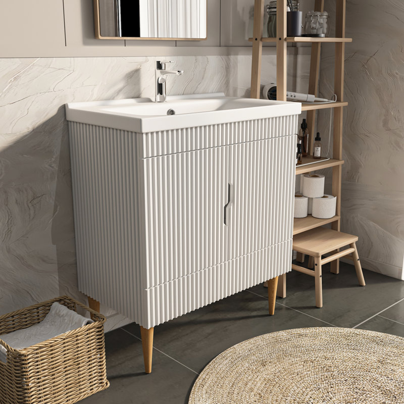 Sahra Bathroom Vanity, White, 80cm