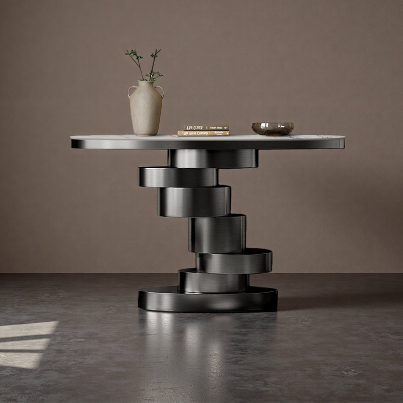 Console Luxury-Style Creative Design, Gris foncé, H 33,46 po x l 54,33 po x P 13,78 po
