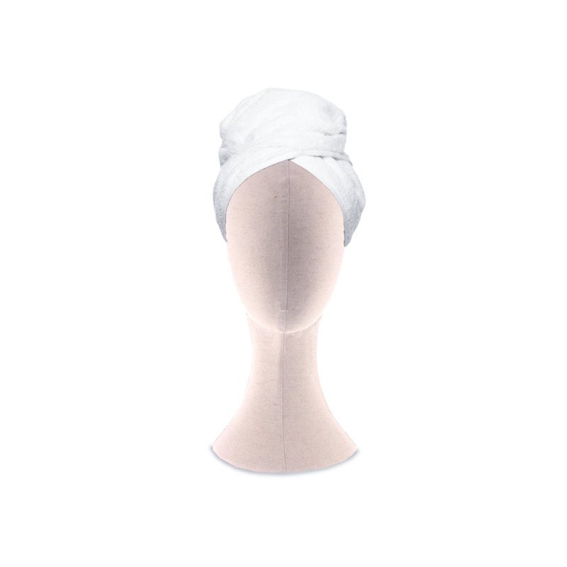Enveloppement pour cheveux 100% coton Hammam - Blanc