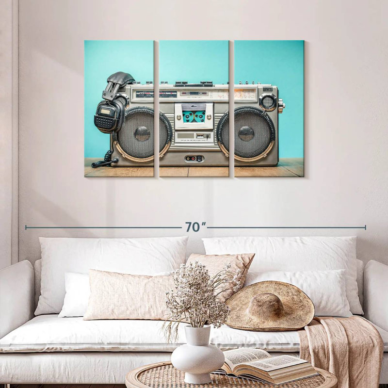 Boombox et écouteurs Abarca Vintage, H 28 po x l 45 po