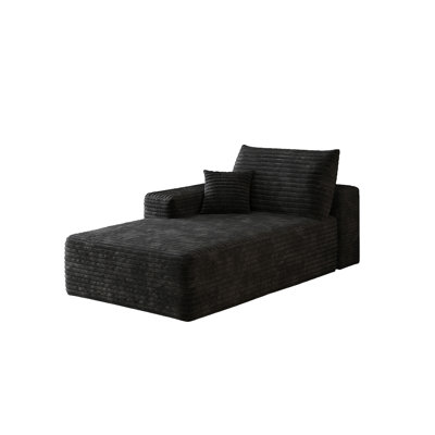 Y159-SOFA-LEFT-SLEEPER-BLACK