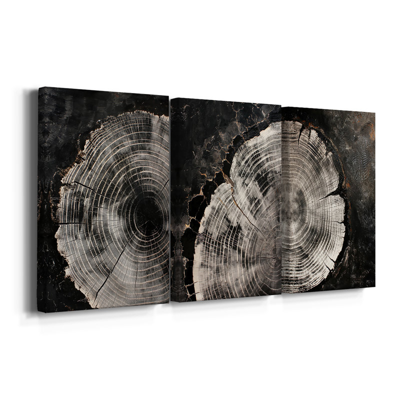 ABSTRACT Series CCXLIV - Toile tendue sur mesure - 3 pièces, H 27 po x l 54 po