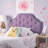 Twin Headboard In Purple With Elegant Button Tufting And Nailhead Trim Sophisticated Border-1140296200