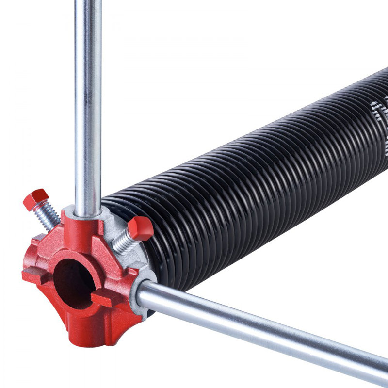Paire de ressorts de torsion de porte de garage de 2 pouces avec barres d'enroulement, H 2 po x l 27 po x P 2 po