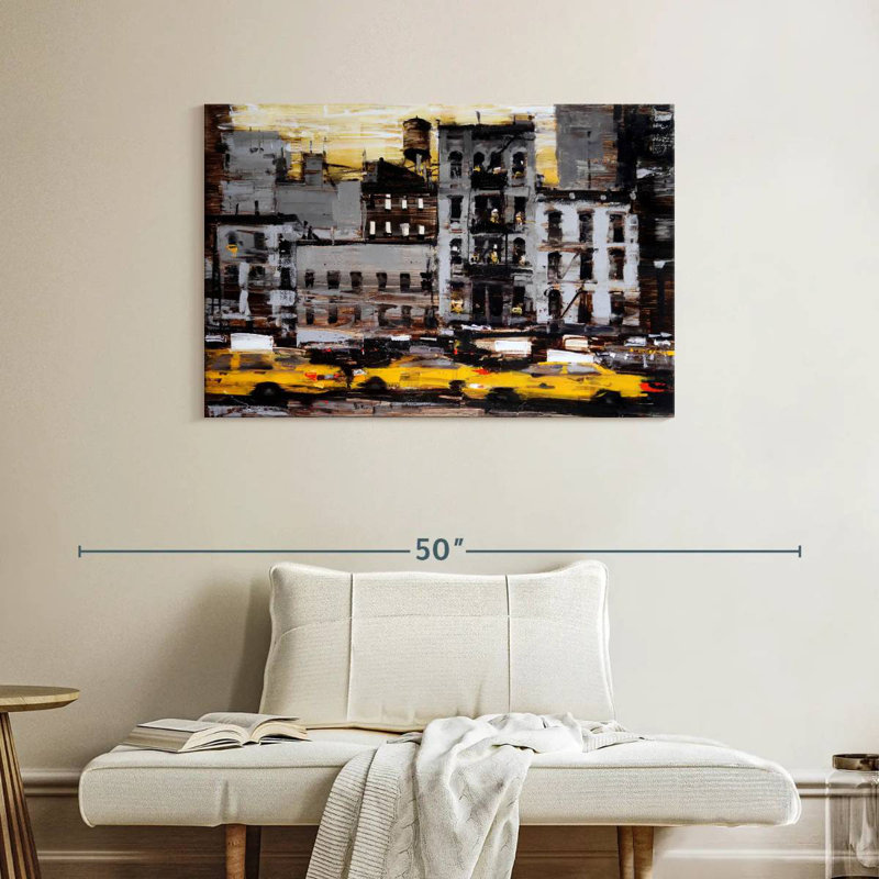 Sireci Yellow Cabs, 26" H x 39" W