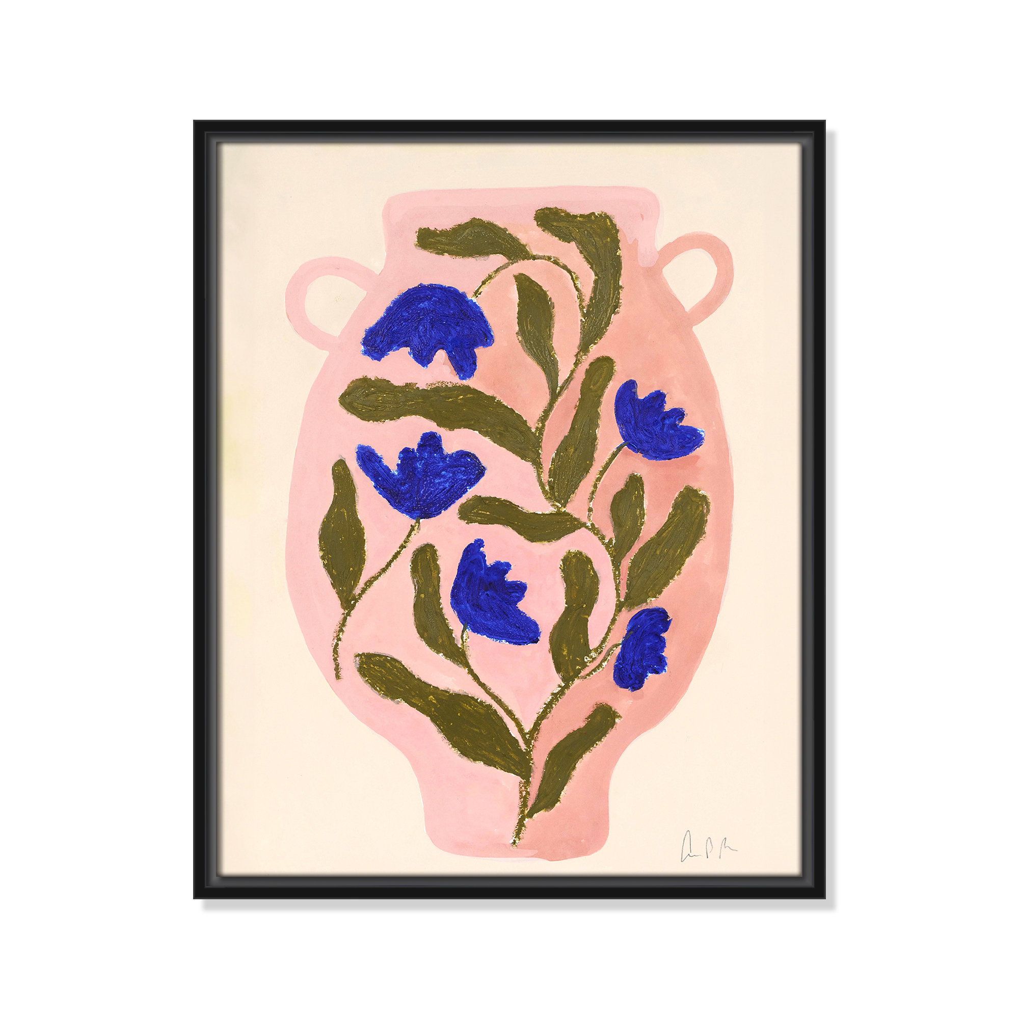 Vase No. 01 Print by Camilla Bergqvist, 21.5" H x 17.5" W, Black