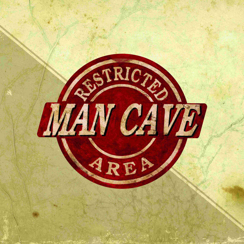 " Manly Cave ", 12" W x 12" H