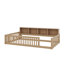 Élégant lit simple en bois TG avec armoires de rangement et ports USB-258318351