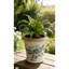 Jardinière en céramique 5,3 x 5,3 x 5,1 po à motif floral, ensemble de 4