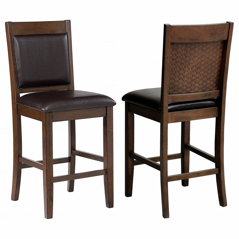 Ensemble de 2 chaises de salle à manger, comptoir rembourré