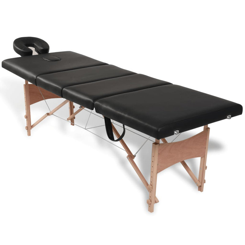 73.2'' Free Form Adjustable Folding Table, Black