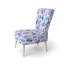 Chaise d'appoint moderne - Chaise d'appoint bleu serein à motif cachemire-609645731