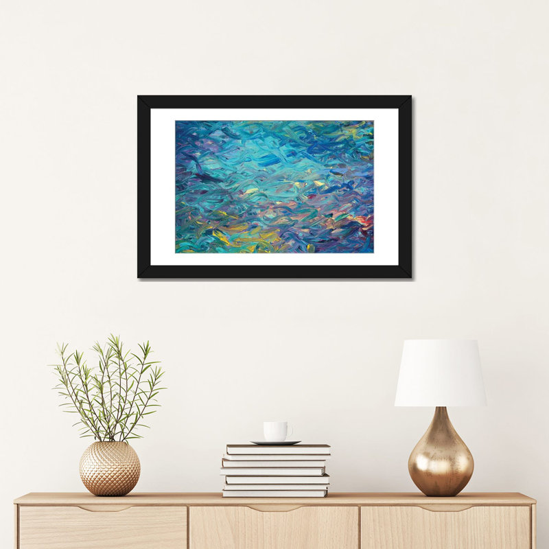 « bm 003 » par iris scott abstracts, impression sur toile, H 16 po x l 24 po x P 1 po, Papier beaux-arts encadré noir, Blanc