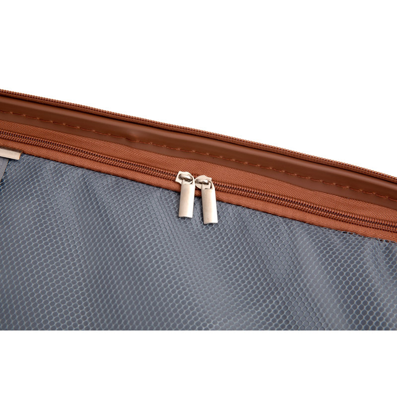 Ensemble de 5 valises, ensemble de valises rigides en PP avec serrure TSA et roulettes durables (20 "24" 28 + un sac de voyage et une trousse de toilette, gris foncé)