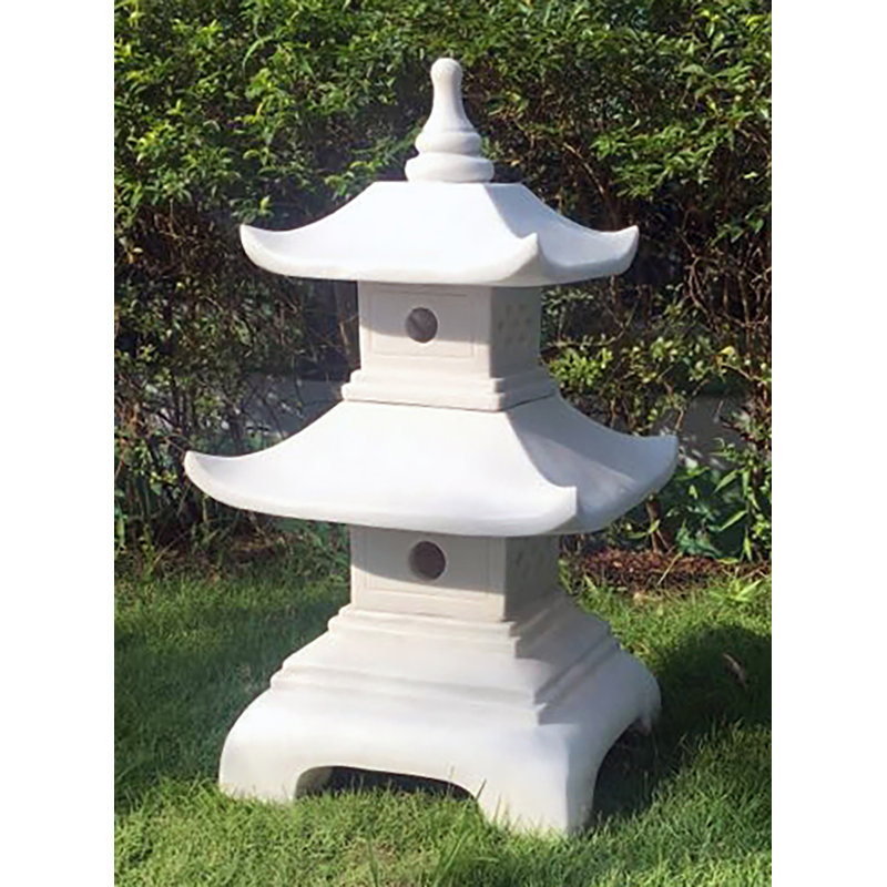 2 Tier Pagoda, White Granite