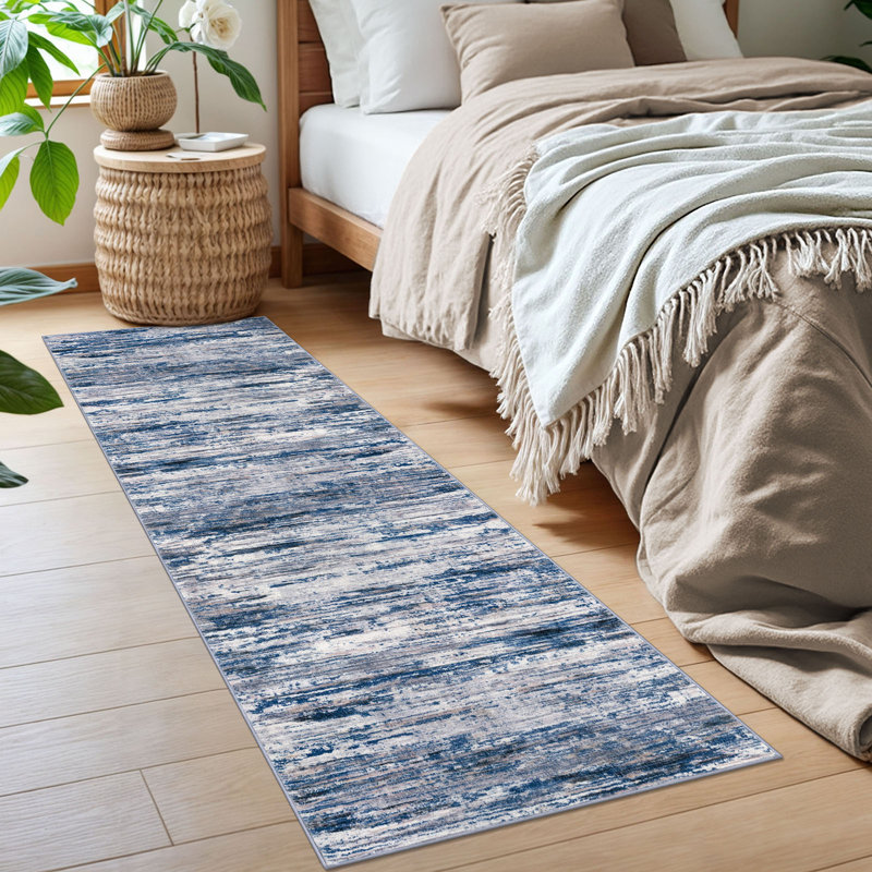 Modern Abstract Washable Runner Rug for Hallways Non Slip Soft 2x6 Indoor Runners for Kitchen Entryway Bedroom 