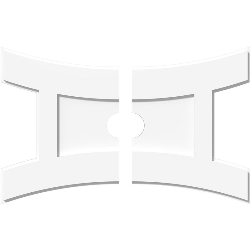 Médaillon de plafond contemporain en PVC de qualité architecturale Haven, H 1 po x l 28 po x P 18,625 po
