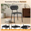 Ensemble de 4 chaises empilables noires rembourrées Comfort-126594464-123696592