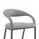 Ramona Modern Counter or Bar Height Barstool with Arms and Open Low Back in Iron Frame and Faux Leather