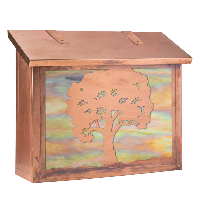 Boîte aux lettres murale chêne tree, Or irisé, Vieux sou