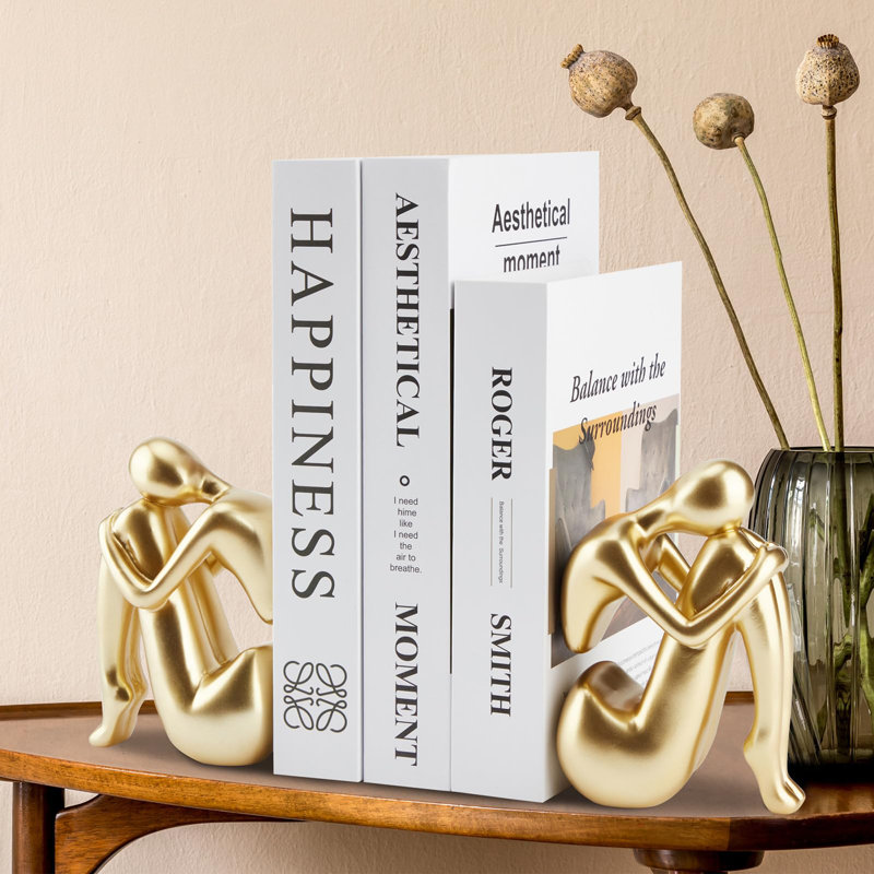 Gold Book Ends, Girl Thinker Design