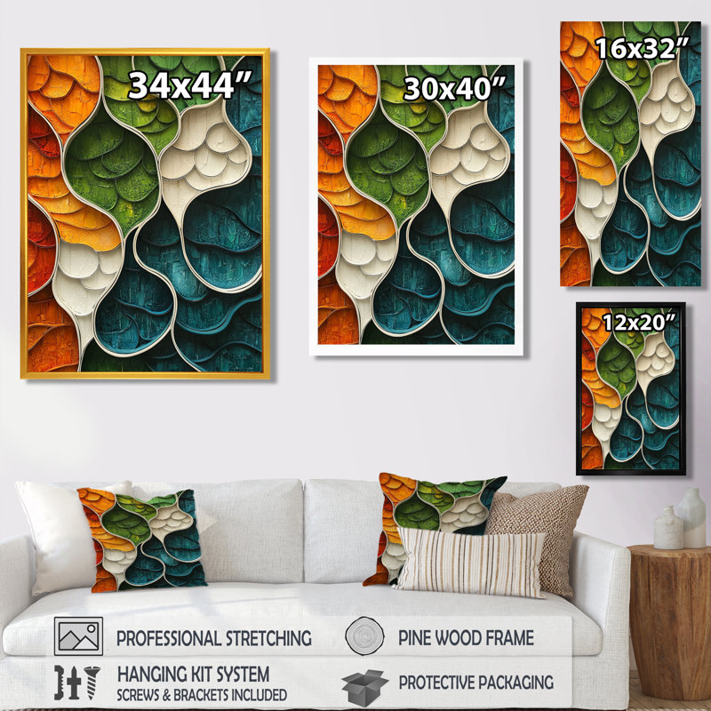Omagene Biomorphism Earth Ephemeral Pathway I - Lyrical Abstraction, art mural, H 40 po x l 30 po, Crème, crème