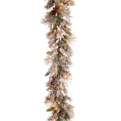 12'' in. Lighted Faux Pinecone Garland