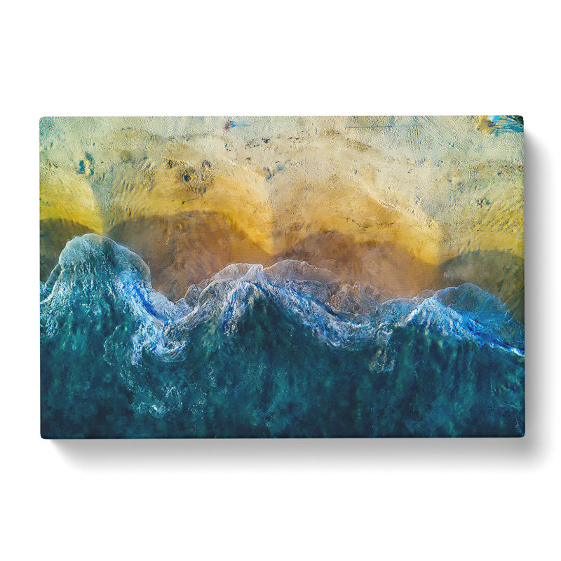 Incoming Waves - Wrapped Canvas Painting, 50cm H x 76cm W x 3cm D