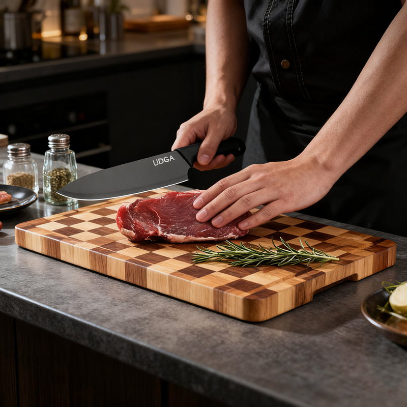 Ensemble de couteaux de cuisine 6 pièces, à bande magnétique, convenant au lave-vaisselle