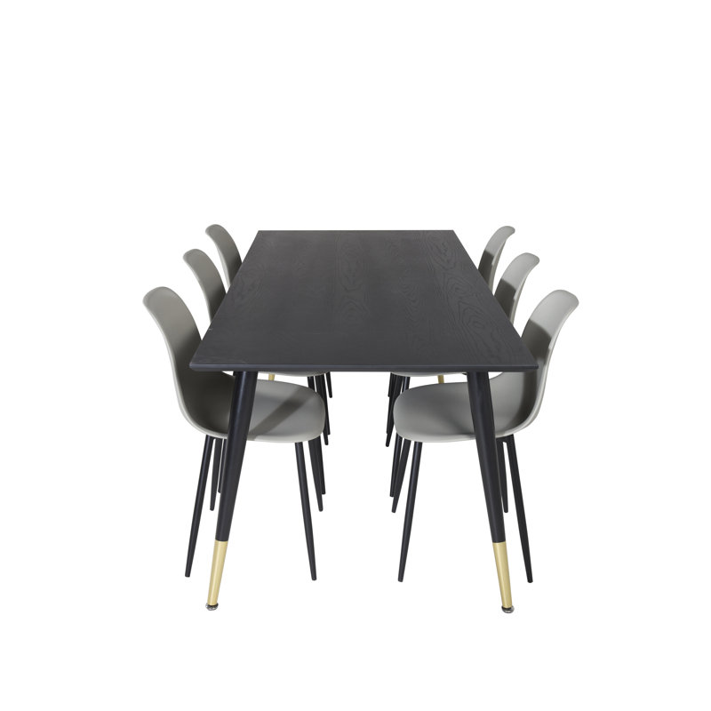 Wetzel 6 - Person Dining Set, Grey, Grey